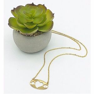 14k Gold Plated Love Symbol Heart Arrow Necklace